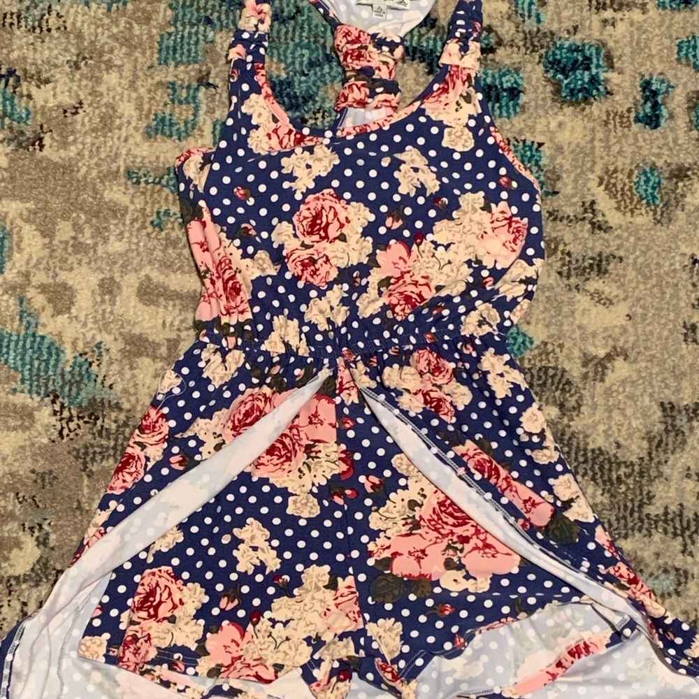 Girls floral romper